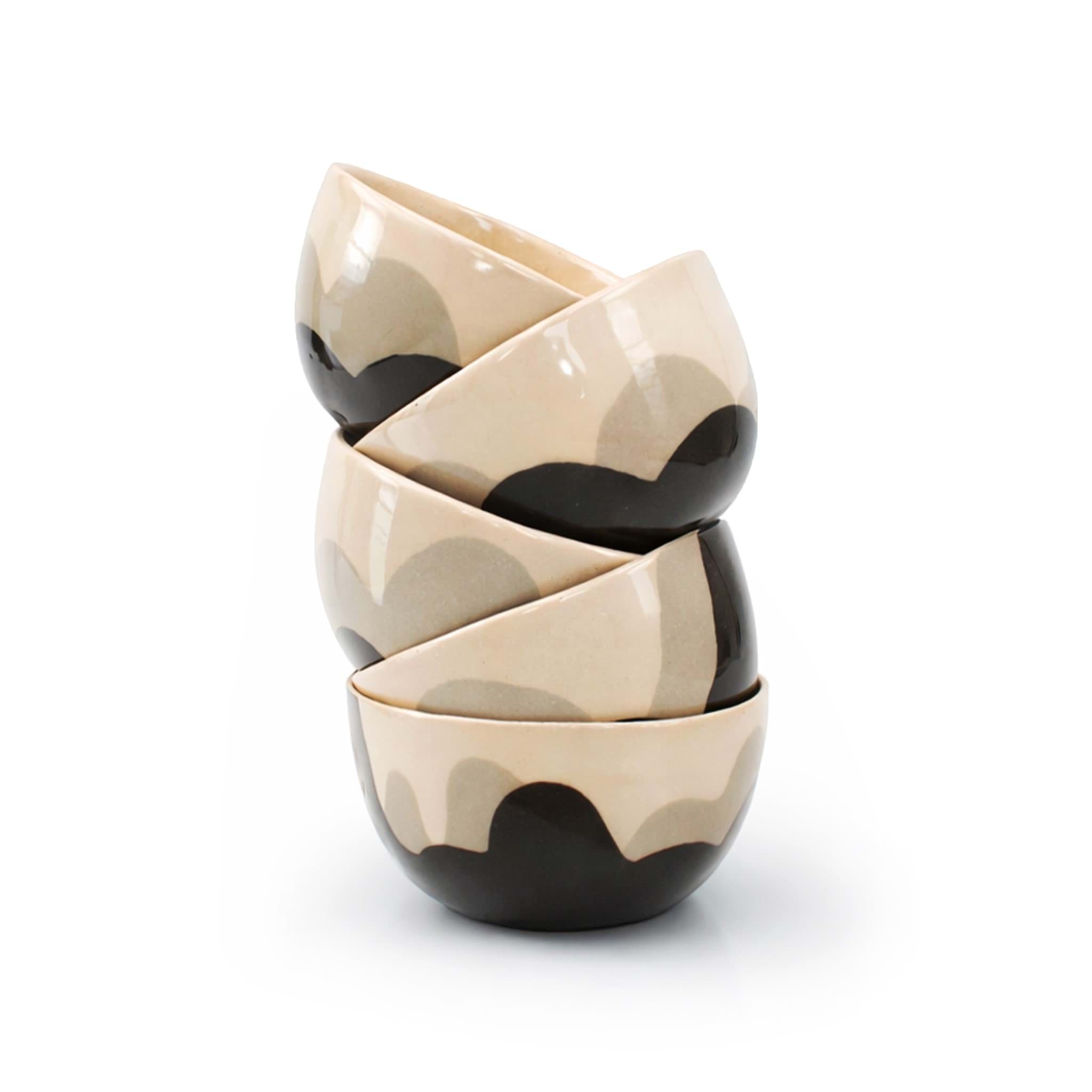 Camuflage Glazed Yuvarlak Kase resmi