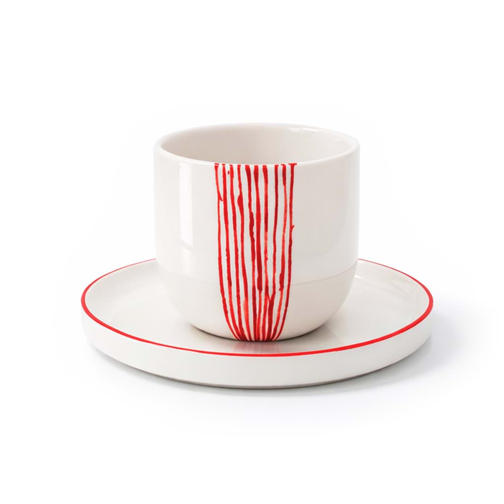 Lines Espresso Set Kırmızı resmi